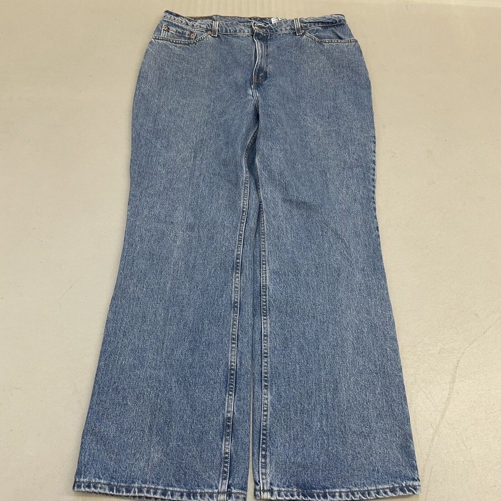 VTG Levis 517 Jeans Womens Sz 20M Boot Cut Medium Wash Blue Denim 38.5x31.5 -90s